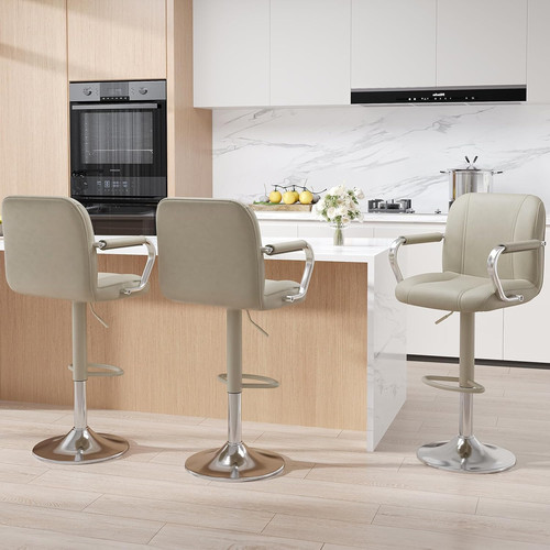 Set beige counter chairs - 3,