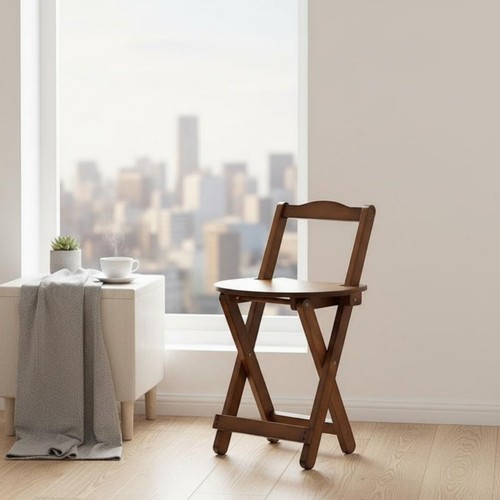 Folding bar stool with - folding,